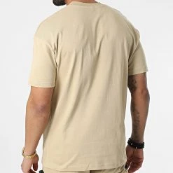 Grosses soldes 🔥 Ensemble Tee Shirt A Poche Poitrine Et Short Jogging G22-632 Beige de Classic Series ❤️ -Classic Series Soldes classic series 308431 G22 632T BEJ 20220310T155129 05