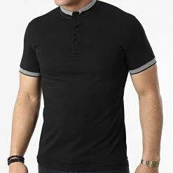 Le moins cher 😉 Polo A Manches Courtes 1095 Noir de Classic Series 🥰