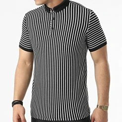 Acheter ❤️ Polo A Manches Courtes 1750 Noir Blanc de Classic Series ⌛