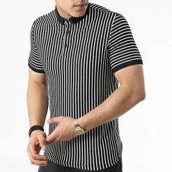 Acheter ❤️ Polo A Manches Courtes 1750 Noir Blanc de Classic Series ⌛ -Classic Series Soldes classic series 309247 ERS 1750 EKRU SIYAH 20220318T160513 03