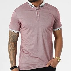 Meilleure vente ✨ Polo A Manches Courtes 1041 Bordeaux Chiné de Classic Series ✨ -Classic Series Soldes classic series 309251 ERS 1041 BORDO 20220317T153322 03