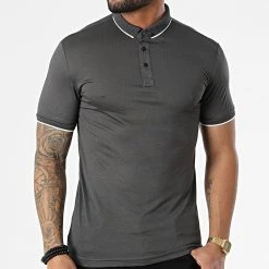 Tout neuf 👍 Polo A Manches Courtes 1723 Gris Anthracite de Classic Series ⭐ -Classic Series Soldes classic series 309261 ERS 1723 ANTARSIT 20220317T154345 03