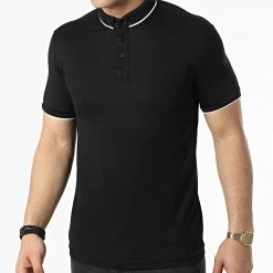 Vente flash 😍 Polo A Manches Courtes 1723 Noir de Classic Series 👍