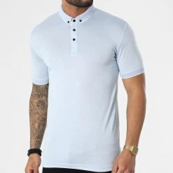 De gros 💯 Polo A Manches Courtes 1723 Bleu Clair de Classic Series 🔔
