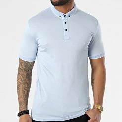 De gros 💯 Polo A Manches Courtes 1723 Bleu Clair de Classic Series 🔔 -Classic Series Soldes classic series 309263 ERS 1723 MAVI 20220317T155015 03