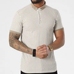 Le moins cher 👍 Polo A Manches Courtes 1750 Blanc Beige de Classic Series ❤️ -Classic Series Soldes classic series 309264 ERS 1750 BEJ EKRU 20220317T152943 03