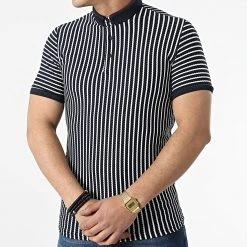 Promo ❤️ Polo A Manches Courtes 1750 Bleu Marine Blanc de Classic Series 🎁 -Classic Series Soldes classic series 309265 ERS 1750 LACI EKRU 20220408T110449 03