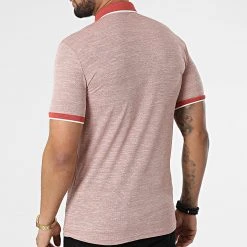 Promo ⭐ Polo A Manches Courtes 1713 Rouge Brique Chiné de Classic Series 🎉 -Classic Series Soldes classic series 309280 ERS 1713 KIREMIT 20220317T153253 04