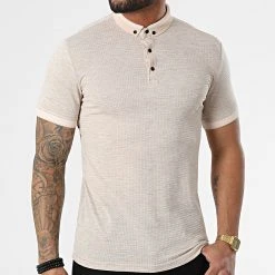 Meilleure vente ⌛ Polo A Manches Courtes 1095 Beige Chiné de Classic Series ✔️ -Classic Series Soldes classic series 309282 ERS 1095 BEJ MELANJ 20220317T153042 03