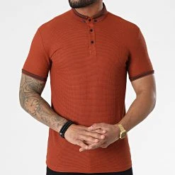 Remise ❤️ Polo A Manches Courtes 1070 Rouge Brique de Classic Series 😉 -Classic Series Soldes classic series 309285 ERS 1070 KIREMIT 20220317T154214 03