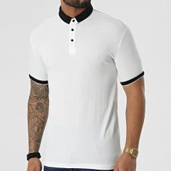 Promo 😀 Polo A Manches Courtes 1745 Blanc de Classic Series ⌛