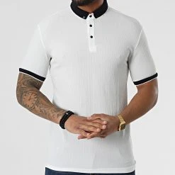 Promo 😀 Polo A Manches Courtes 1745 Blanc de Classic Series ⌛ -Classic Series Soldes classic series 309328 ERS 1745 EKRU 20220317T153053 03