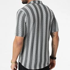 Meilleure vente ⭐ Chemise A Manches Courtes 1661 Gris Anthracite Chiné de Classic Series 💯 -Classic Series Soldes classic series 309339 ERS 1661 ANTRASIT 20220317T154236 04