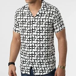 Grosses soldes ⌛ Chemise Manches Courtes ERS-1400 Blanc de Classic Series 🥰