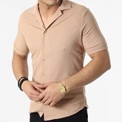 Nouveau ⌛ Chemise A Manches Courtes ERS-1651 Camel de Classic Series 👏 -Classic Series Soldes classic series 309361 ERS 1651 KAHVE 20220318T160436 03