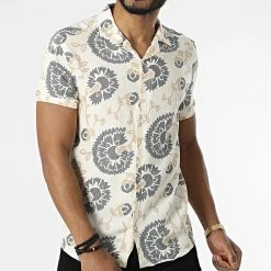 Vente flash 🧨 Chemise Manches Courtes 1400 Beige de Classic Series 😍 -Classic Series Soldes classic series 309393 ERS 1400 4 20220322T143825 03