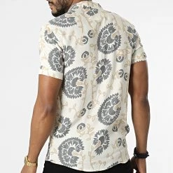 Vente flash 🧨 Chemise Manches Courtes 1400 Beige de Classic Series 😍 -Classic Series Soldes classic series 309393 ERS 1400 4 20220322T143827 04