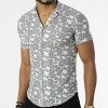 Tout neuf ✔️ Chemise Manches Courtes 1670 Gris Bandana de Classic Series ✔️ -Classic Series Soldes classic series 309412 ERS 1670 SIYAH EKRU 20220322T143351 01