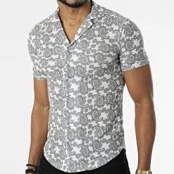 Tout neuf ✔️ Chemise Manches Courtes 1670 Gris Bandana de Classic Series ✔️