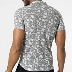 Tout neuf ✔️ Chemise Manches Courtes 1670 Gris Bandana de Classic Series ✔️ -Classic Series Soldes classic series 309412 ERS 1670 SIYAH EKRU 20220322T143356 04