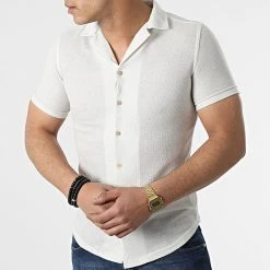 Meilleure affaire ✨ Chemise Manches Courtes 1673 Beige de Classic Series ⭐ -Classic Series Soldes classic series 309437 ERS 1673 BEJ 20220408T110502 03
