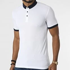 Meilleure affaire 😀 Polo Manches Courtes 1058 Blanc de Classic Series 🥰