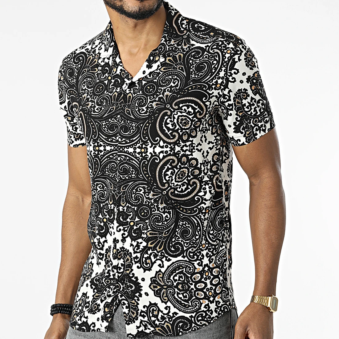 De gros 🔥 Chemise Manches Courtes 1400 Noir de Classic Series 🎁 3 De gros 🔥 Chemise Manches Courtes 1400 Noir de Classic Series 🎁