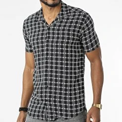 Meilleure vente ❤️ Chemise Manches Courtes 1400 Noir de Classic Series 🌟