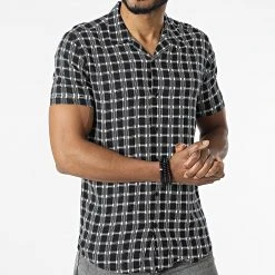 Meilleure vente ❤️ Chemise Manches Courtes 1400 Noir de Classic Series 🌟 -Classic Series Soldes classic series 309561 ERS 1400 97 20220322T144617 03