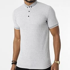 Remise ⭐ Polo Manches Courtes 1246 Gris Chiné de Classic Series 🌟