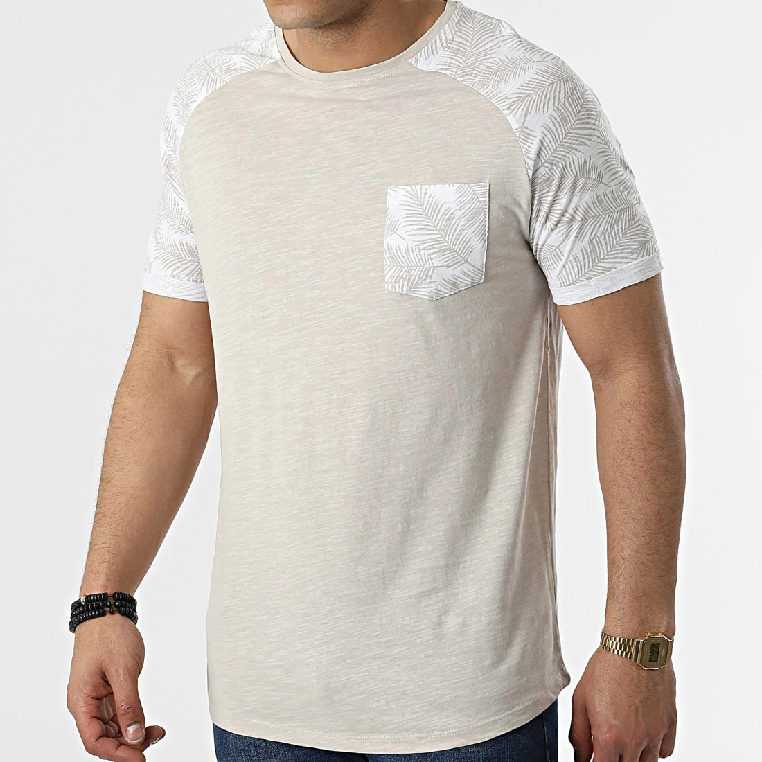 Coupon ✨ Tee 🤩 Shirt Poche H16022 Beige Chiné de Classic Series ⭐ 3 Coupon ✨ Tee 🤩 Shirt Poche H16022 Beige Chiné de Classic Series ⭐