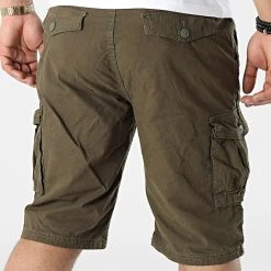 Promo ❤️ Short Cargo Aken Vert Kaki de Classic Series 👏 -Classic Series Soldes classic series 309810 H7221T61170AKEN 12400 20220322T141404 04
