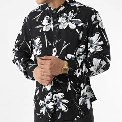 Tout neuf 👏 Chemise Manches Longues G-9034 Noir de Classic Series ✔️ -Classic Series Soldes classic series 310578 G 9034 BLACK BLUE 20220329T162512 03