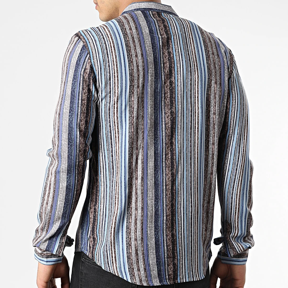 De gros ⭐ Chemise Manches Longues G-9035 Gris Bleu de Classic Series ⭐ 6 De gros ⭐ Chemise Manches Longues G-9035 Gris Bleu de Classic Series ⭐ – Image 4