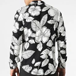 Vente flash 🎉 Chemise Manches Longues G-9032 Noir Blanc de Classic Series 🧨 -Classic Series Soldes classic series 310610 G 9032 WHITE BLACK 20220328T162052 04