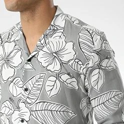 Sortie ❤️ Chemise Manches Longues G-9032 Gris Blanc de Classic Series 👍 -Classic Series Soldes classic series 310615 G 9032 WHITE GREY 20220329T162541 02