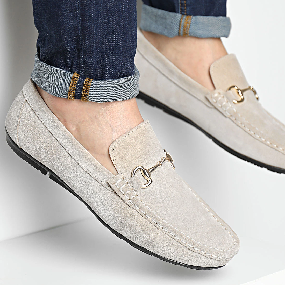 Top 10 ⭐ Mocassins Cuir 041 Beige de Classic Series ✔️ 3 Top 10 ⭐ Mocassins Cuir 041 Beige de Classic Series ✔️