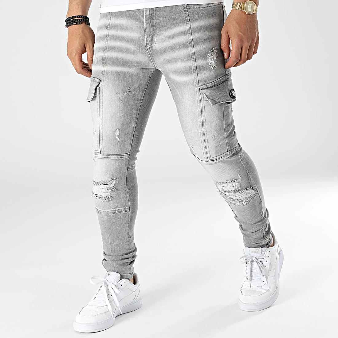 Le moins cher 🌟 Jean Skinny DH-3755 Gris de Classic Series 🤩 3 Le moins cher 🌟 Jean Skinny DH-3755 Gris de Classic Series 🤩