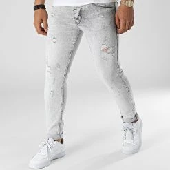 Vente flash 🎁 Jean Skinny DHZ-3636 Gris Clair de Classic Series 💯