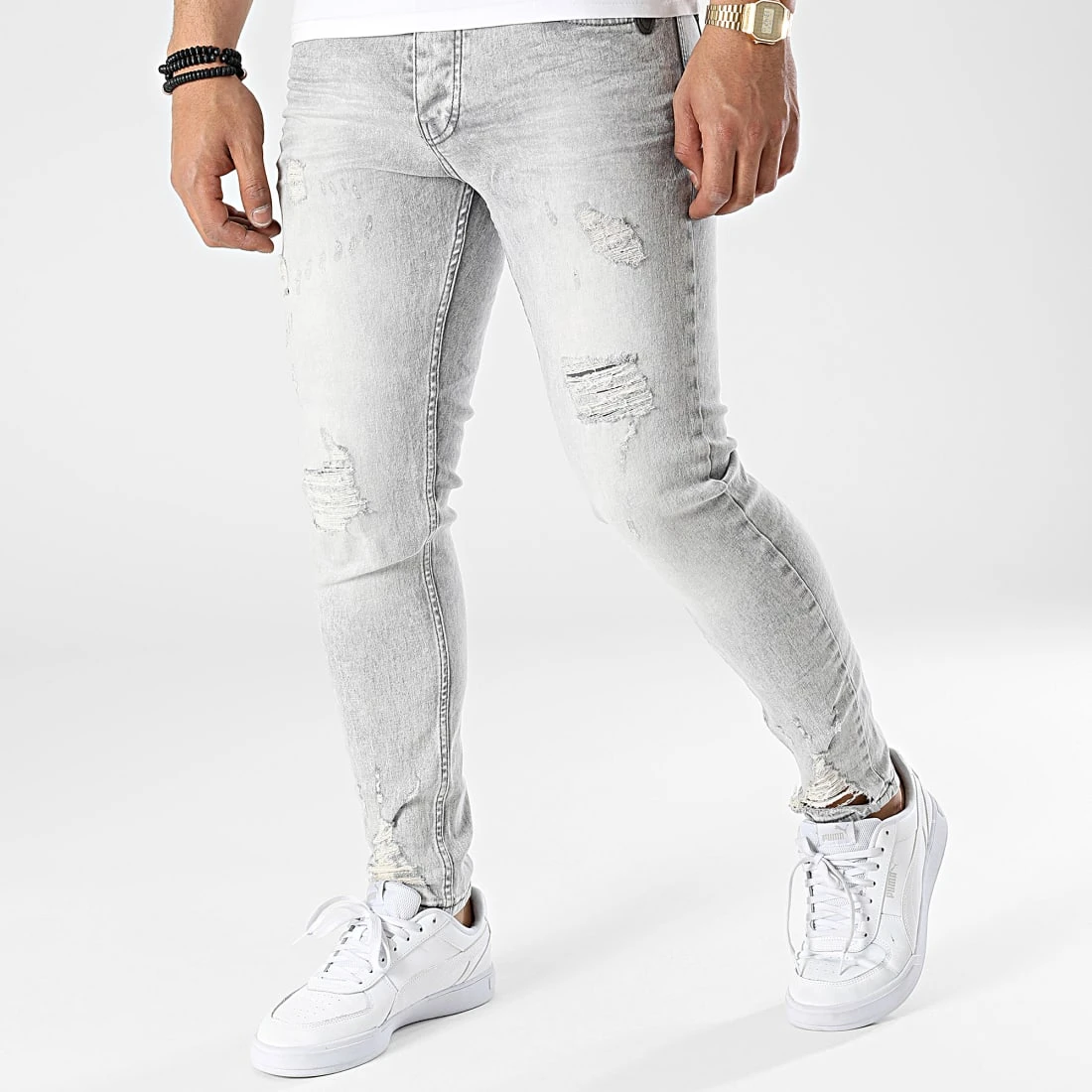 Meilleure vente 😀 Jean Skinny DHZ-3665-4 Gris de Classic Series ⌛ 3 Meilleure vente 😀 Jean Skinny DHZ-3665-4 Gris de Classic Series ⌛