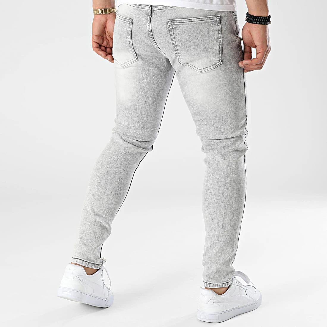 Meilleure vente 😀 Jean Skinny DHZ-3665-4 Gris de Classic Series ⌛ 6 Meilleure vente 😀 Jean Skinny DHZ-3665-4 Gris de Classic Series ⌛ – Image 4