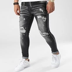 Grosses soldes 🎉 Jean Skinny DHZ-3762-1 Gris Anthracite de Classic Series 🥰