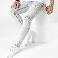 Meilleure vente ❤️ Jean Skinny DHZ-3750-2 Gris Clair de Classic Series ✨ -Classic Series Soldes classic series 315178 DHZ 3750 2 A FUME 20220415T151847 03