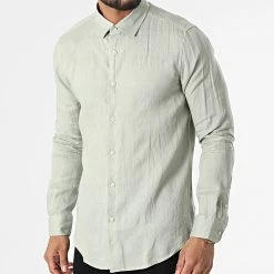 Meilleure affaire 😉 Chemise A Manches Longues 7631 Vert Clair de Classic Series ⭐