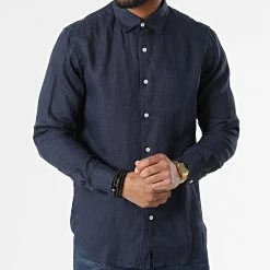 Meilleure affaire ⌛ Chemise A Manches Longues 7631 Bleu Marine de Classic Series ❤️ -Classic Series Soldes classic series 315798 7631 DEEP BLUE 20220421T162011 03