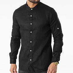 Grosses soldes ❤️ Chemise A Manches Longues 7632 Noir de Classic Series 🔥
