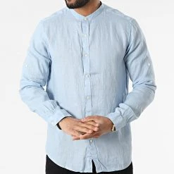 Sortie 🎁 Chemise A Manches Longues 7632 Bleu Clair de Classic Series 😍 -Classic Series Soldes classic series 315894 7632 LT BLUE 20220421T151622 03