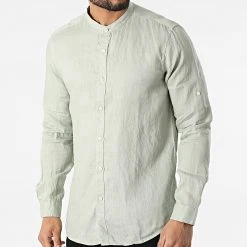 Remise 🧨 Chemise A Manches Longues 7632 Vert Clair de Classic Series ⌛