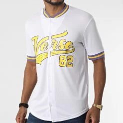 Bon marché 🔔 Chemise Manches Courtes Col Rond 5923 Blanc de Classic Series 😍