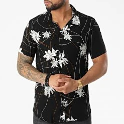 Bon marché 💯 Chemise A Manches Courtes PP003 Noir Floral de Classic Series ✨ -Classic Series Soldes classic series 317410 PP003 NOIR 20220505T155736 03